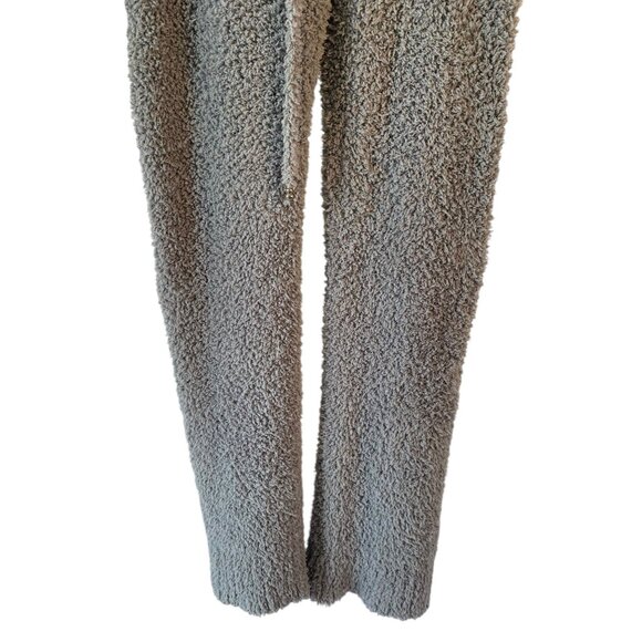 VICI Solid Gray Fuzzy Sherpa High-Rise Waist Straight-Leg Lounge Pants Small - Picture 5 of 7